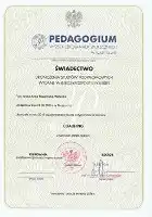 Świadectwo ukończenia studiów podyplomowych Coaching